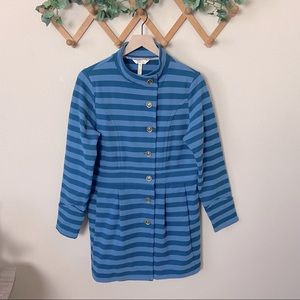 *** Last chance price- MATILDA JANE  | Women's Coat Button Front Blue Stripe M